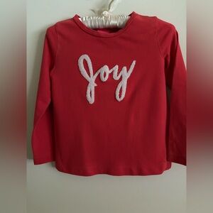 Lilly Pulitzer Red Long Sleeve Tee Joy Script